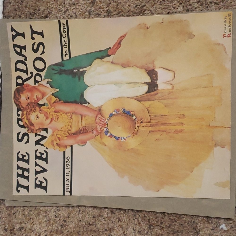 The Saturday Evening POST July 11, 1936 by Norman Rockwell Cover Only